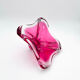 Large Crystal Bowl Bohemia Josef Hospodka 2.6kg Ruby Design 1960