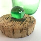 Green blown glass biot jar