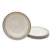 6 Assiettes Plates « Gien ».