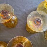 Amber bubble foot glasses
