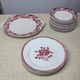 Lot of 17 vintage porcelain plates and a platter from the 1940s