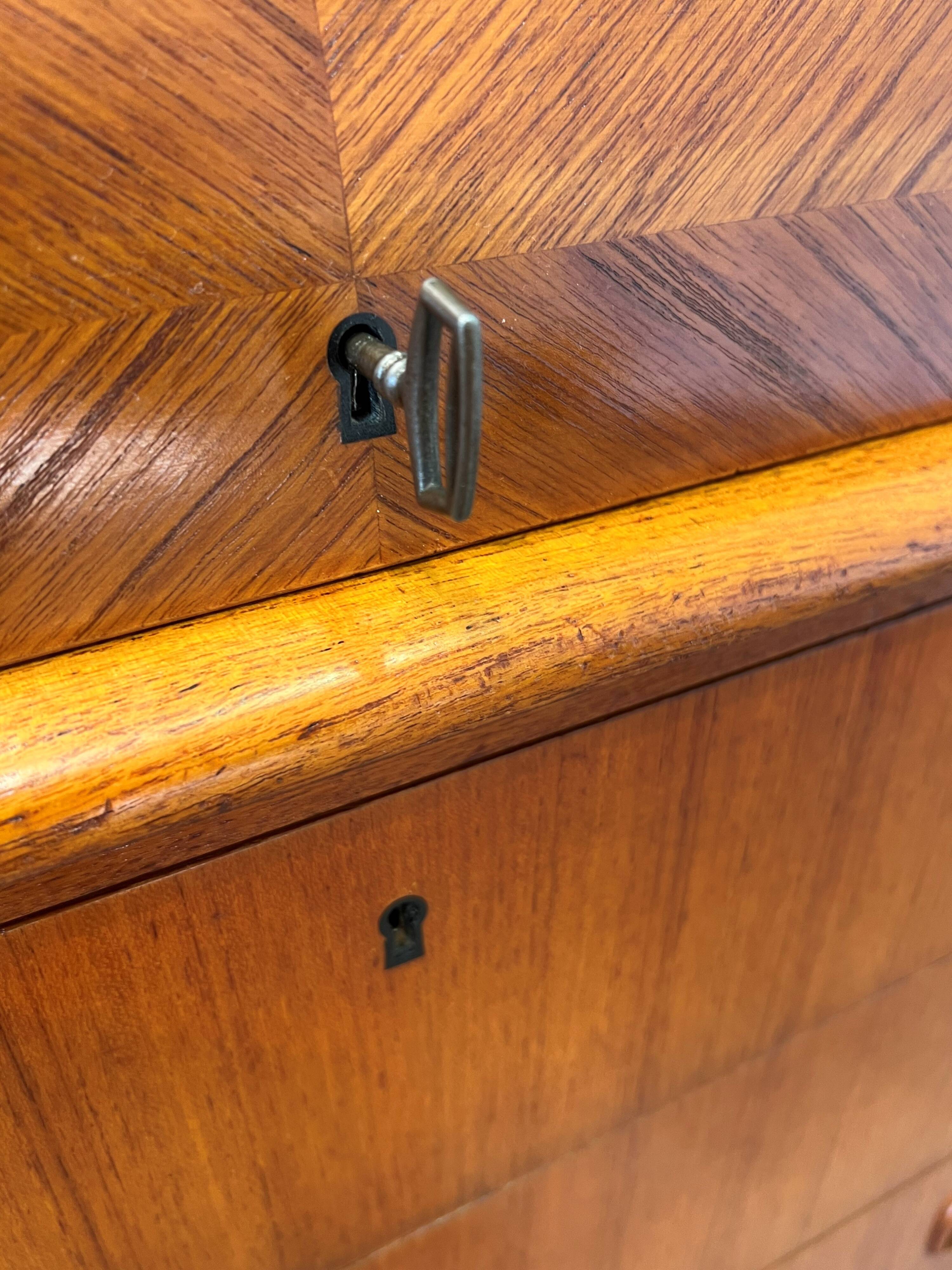 Rare Scandinavian curved secretary from Sweden.