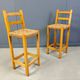 Vintage oak and papercord bar stools, 1960s - vintage bar stools