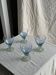 Set of 4 large blue and green glasses H14 D10