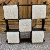 Scandinavian Wall/Ceiling Lamp Blackened Wood And Perpex 1960