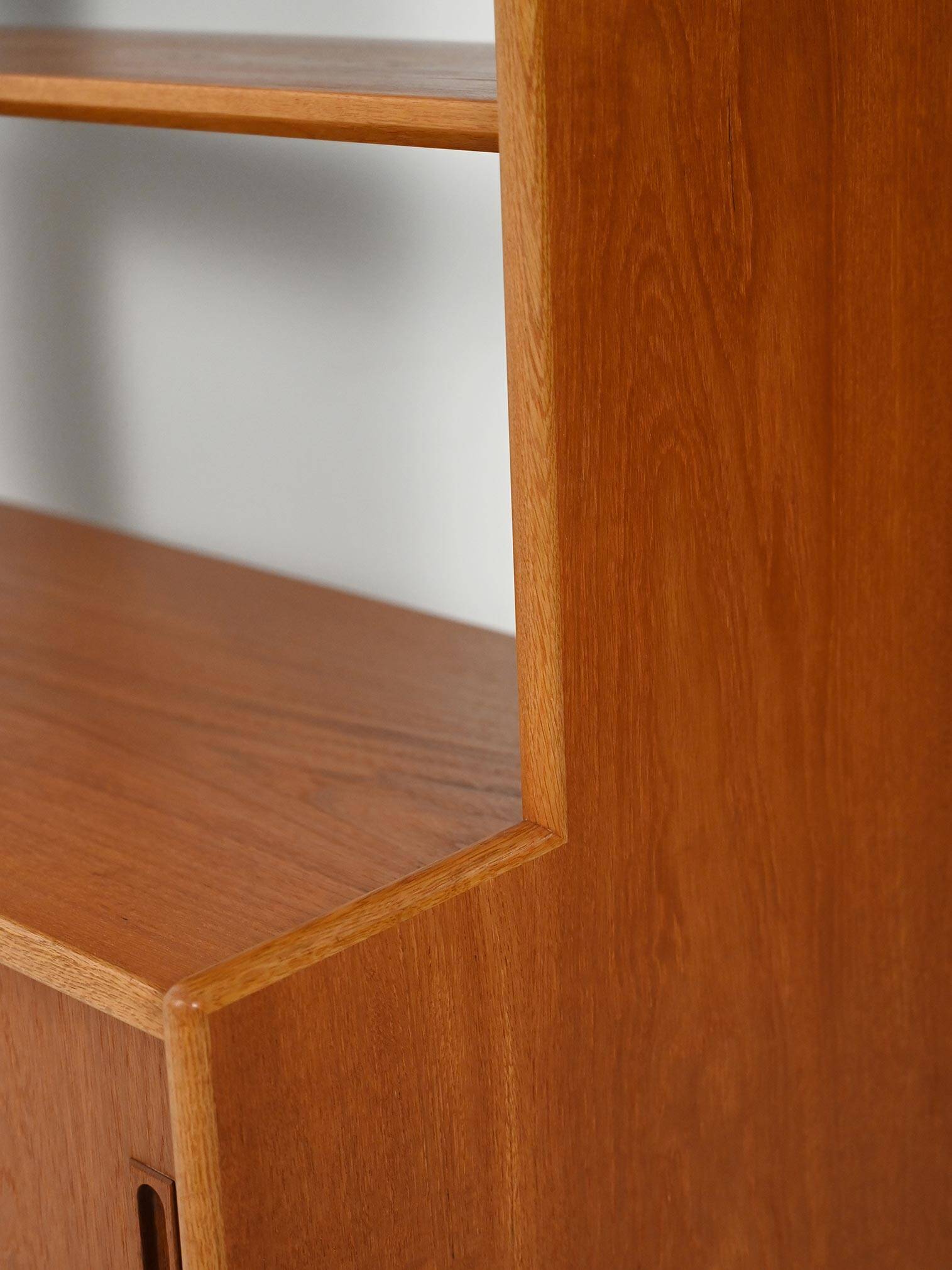 Scandinavian teak bookcase with cabinet, 1960s
