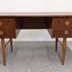 Desk and its removable shelf in Scandinavian style made of teak, RDA around 1960.