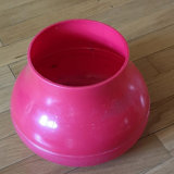 Vintage red plastic vase