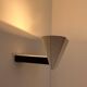 Vintage modernist wall lamp, cream and black lacquered metal, Italy 1970s