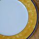 8 grandes assiettes plates vintage en porcelaine Winterling Bavaria - Marli jaune marbré