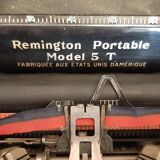 Typewriter Remington model 5T black Keyboard French AZERTY