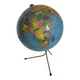 Vintage 1960s globe, Taride tripod, gold metal - 28 cm