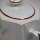 Digoin Coffee Service No.14 / 4 cups - sugar - pearly white and orange