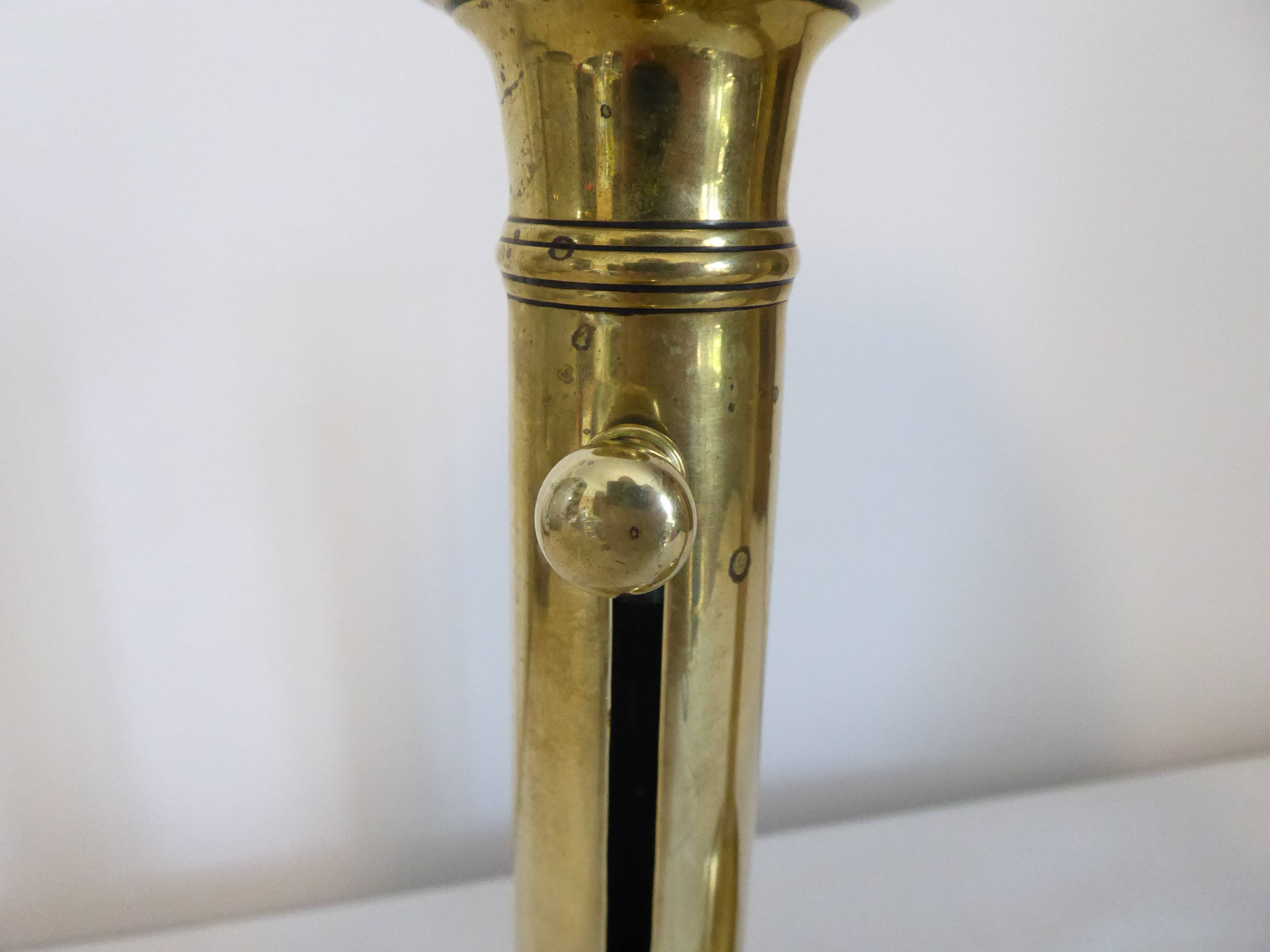 Pair of brass candlesticks