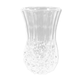 Transparent crystal vase deco relief 13 cm