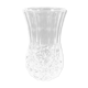 Transparent crystal vase deco relief 13 cm
