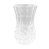 Transparent crystal vase deco relief 13 cm