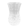 Transparent crystal vase deco relief 13 cm