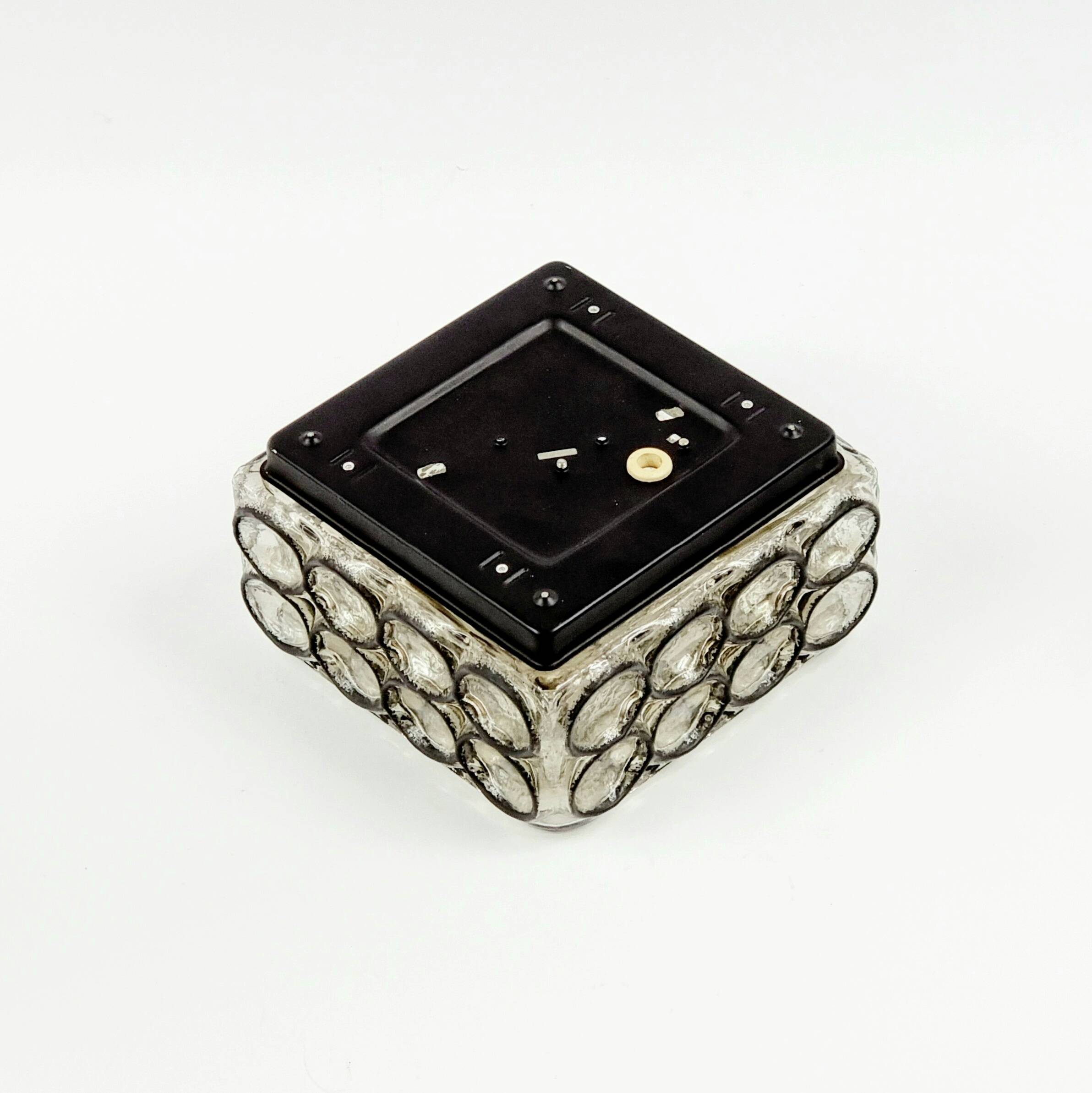 Mid-Century Glass Wall Light or Ceiling Light from Limburg, Germany, 1960s