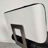 Pair of leather armchairs, 80s/90s