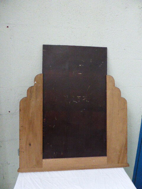 Art deco mirror, and column wooden frame