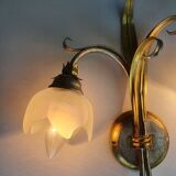 Pair of vintage Keria Italy silver and gold wall sconces
