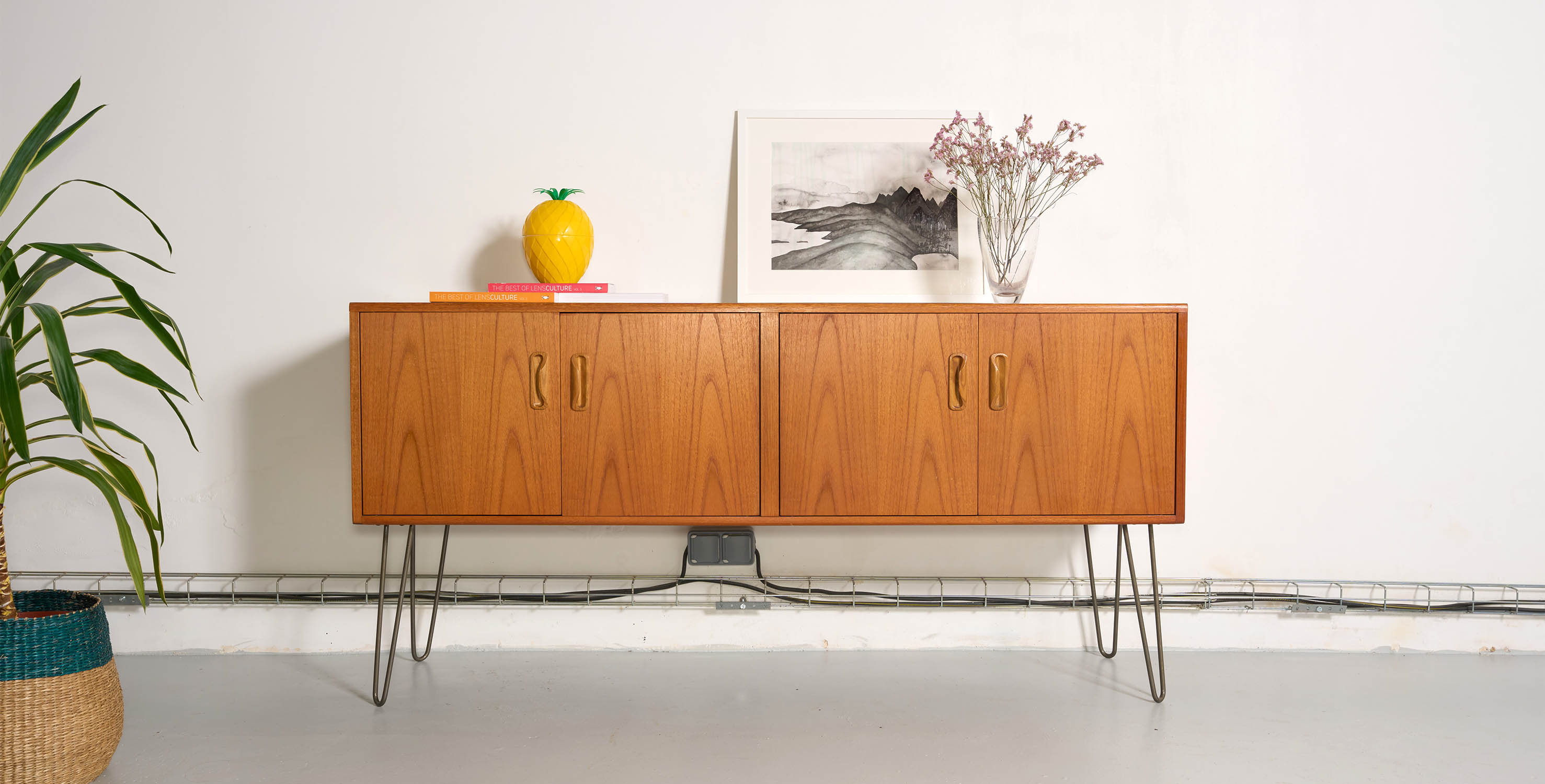 Sideboard G Vintage plan, metal feet, 162cm