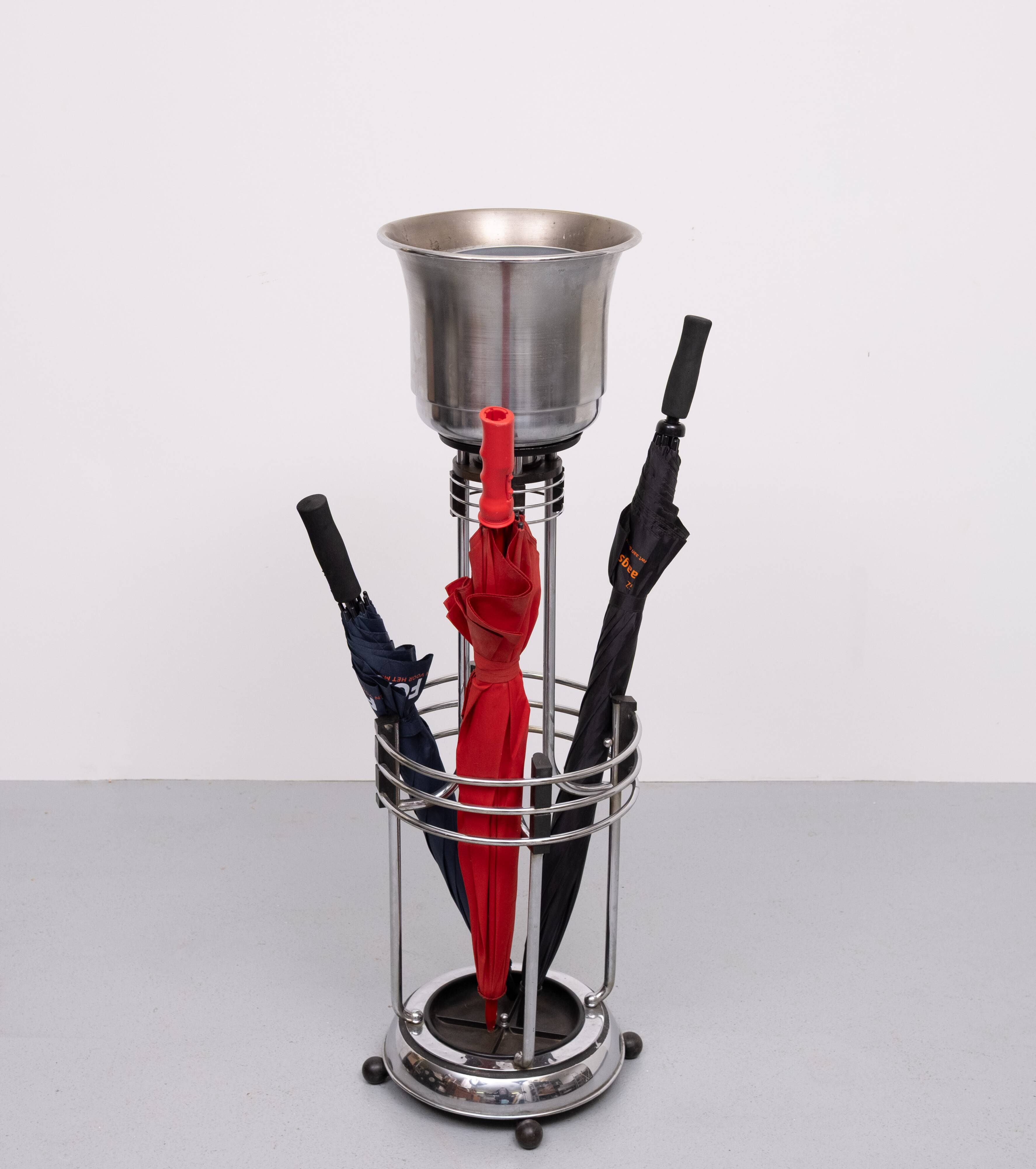 Art Deco plant stand and Umbrella 1930s Demeyere Belgium