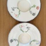 KG Lunéville Garden of Bagatelle tea cups MURAT