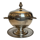 Silver metal ice bucket