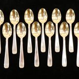 12 spoonfuls a moka boulenger art deco in silver metal modele suzy