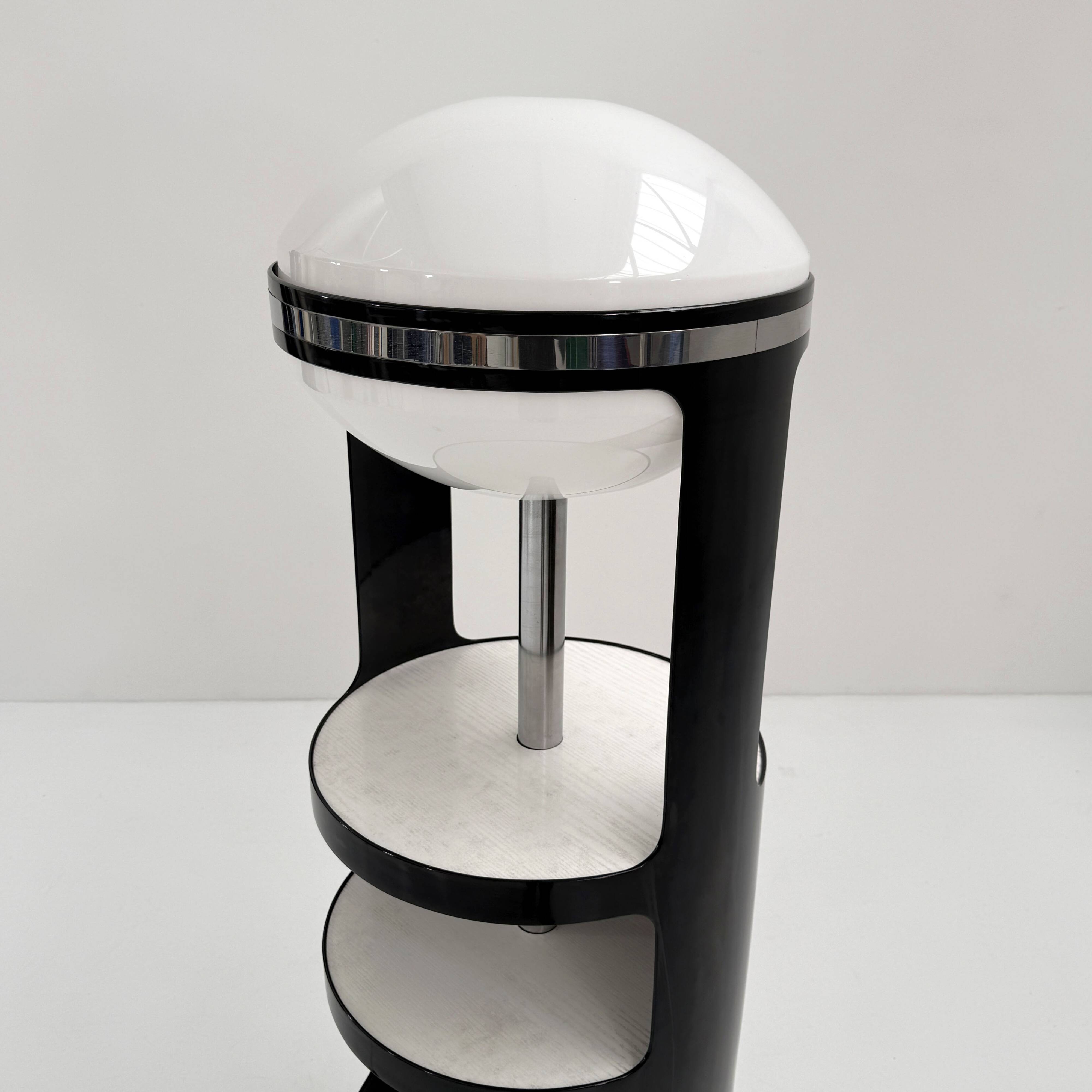 Bar Cabinet Pivotant avec Lampe Intégrée, 1960