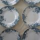 6 Flat plates MARIE lOUISE 353112 PLATES mill wolves faience blue