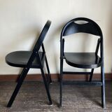 Pair of folding chairs Thonet 751 Bauhaus curved wood