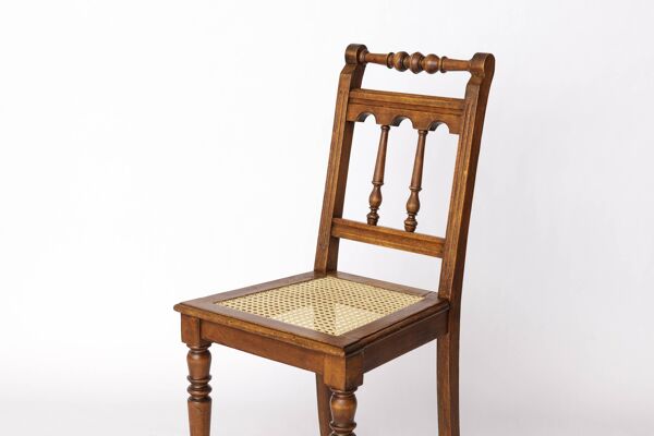 Chaise belge antique – Chaise de salle à manger en hêtre du début du XXe siècle