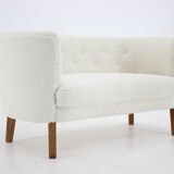 1960s 2-seater Sofa in Sheep Skin Fabric, Denmark