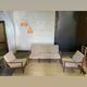 Salon scandinave vintage en teck — canapé 3 places et 2 fauteuils