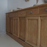 Old large pharmacy cabinet - profession / solid oak