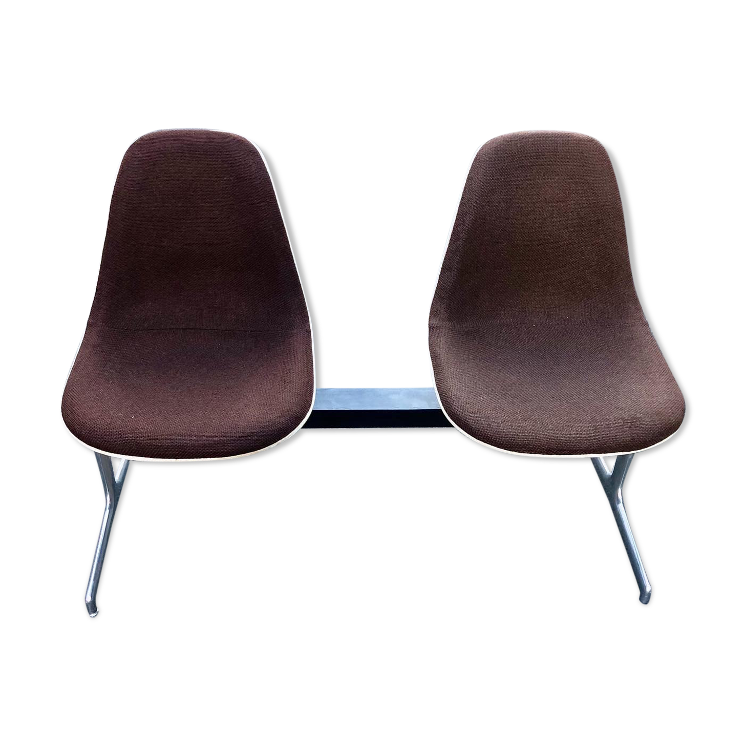 Charles Eames two-seater bench by Herman Miller