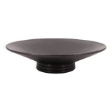 Black ceramic centerpiece on foot, La Bergerie Vallauris