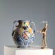 Ancient amphora in hand-painted majolica, Italy, 20th century