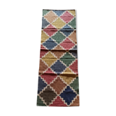 Tapis kilim en toile de jute et coton. 60cm x 190cm