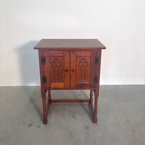 Vintage oak hall cabinet, 1960s