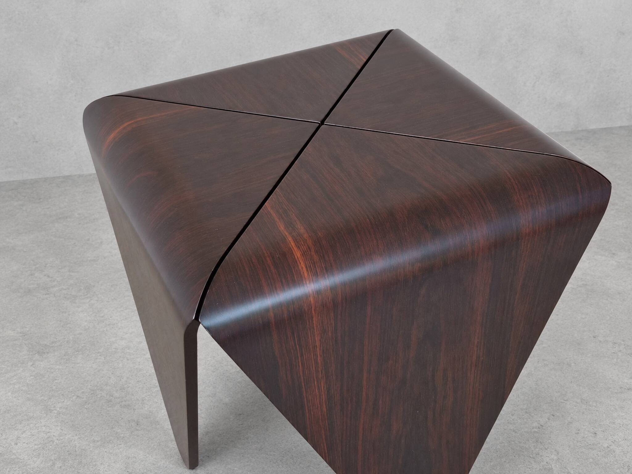 Petalas Side Table Nighstand by Jorge Zalszupin, Rosewood
