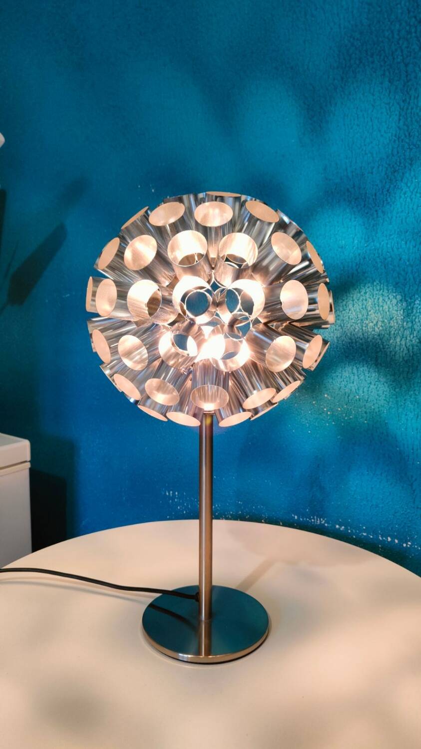 Kennwel space age lamp 1990 aluminum tube.