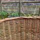 Large round woven wicker basket