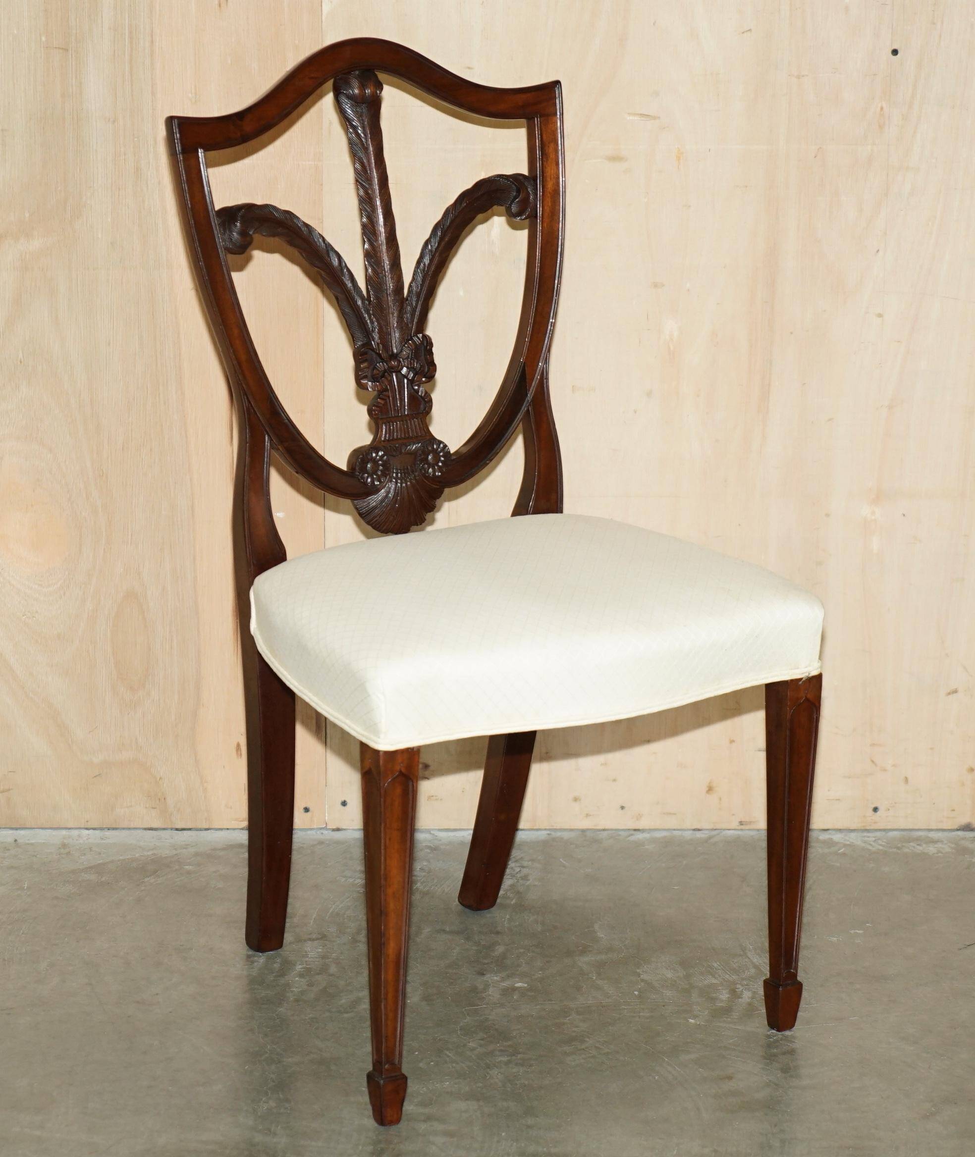 Paire de chaises d'appoint victoriennes George Hepplewhite Prince de Galles