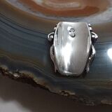 Cenicero de ágata y plata. España, 1970s.