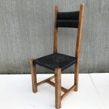 Suite de 4 chaises en paille circa 1960