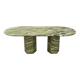 Green marble Oval Dining table